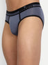 Men's Micro Modal Briefs with Piping Midnight Grey